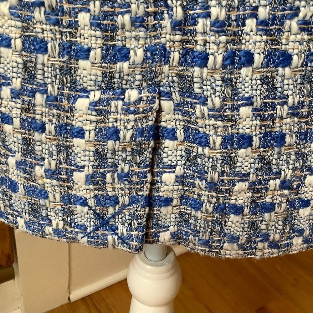 KAFFE Boucle Tweed Pencil Skirt NWT Blue White Regatta French Country Office 36 - Picture 8 of 15